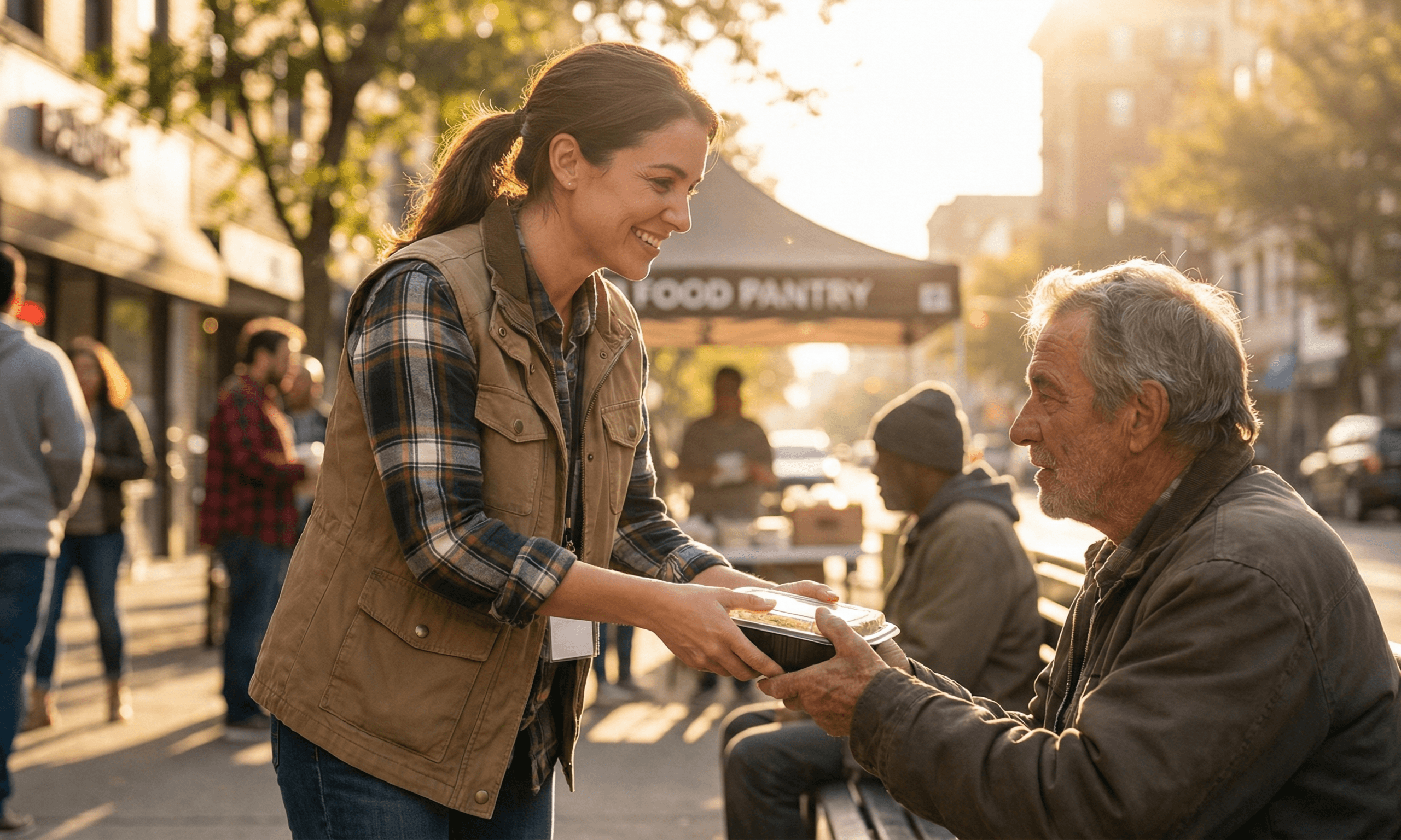 Voluntários em ação